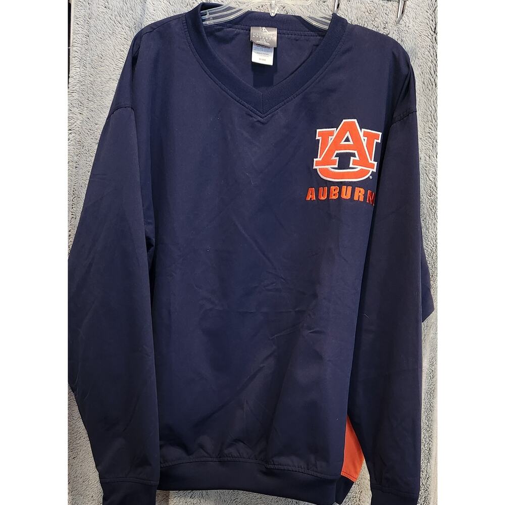 Auburn Tigers Knights Apparel Pullover‎ Shirt Men's Large Blue/Orange NCAA Logo